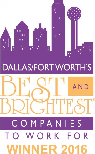 Dallas/Fort Worth's best and brightest companies to work for winner 2016.